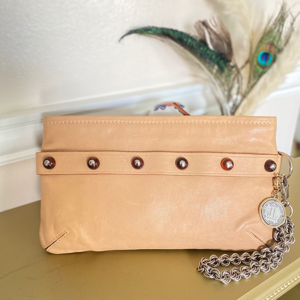 Lanvin calf leather chain purse